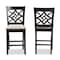 Baxton Studio Nicolette Modern and Contemporary Sand Fabric and Dark Brown Finished Wood 2-Piece Counter Stool Set 179-11422-Zoro - alternate 4